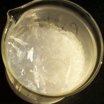 Frozen glacial acetic acid